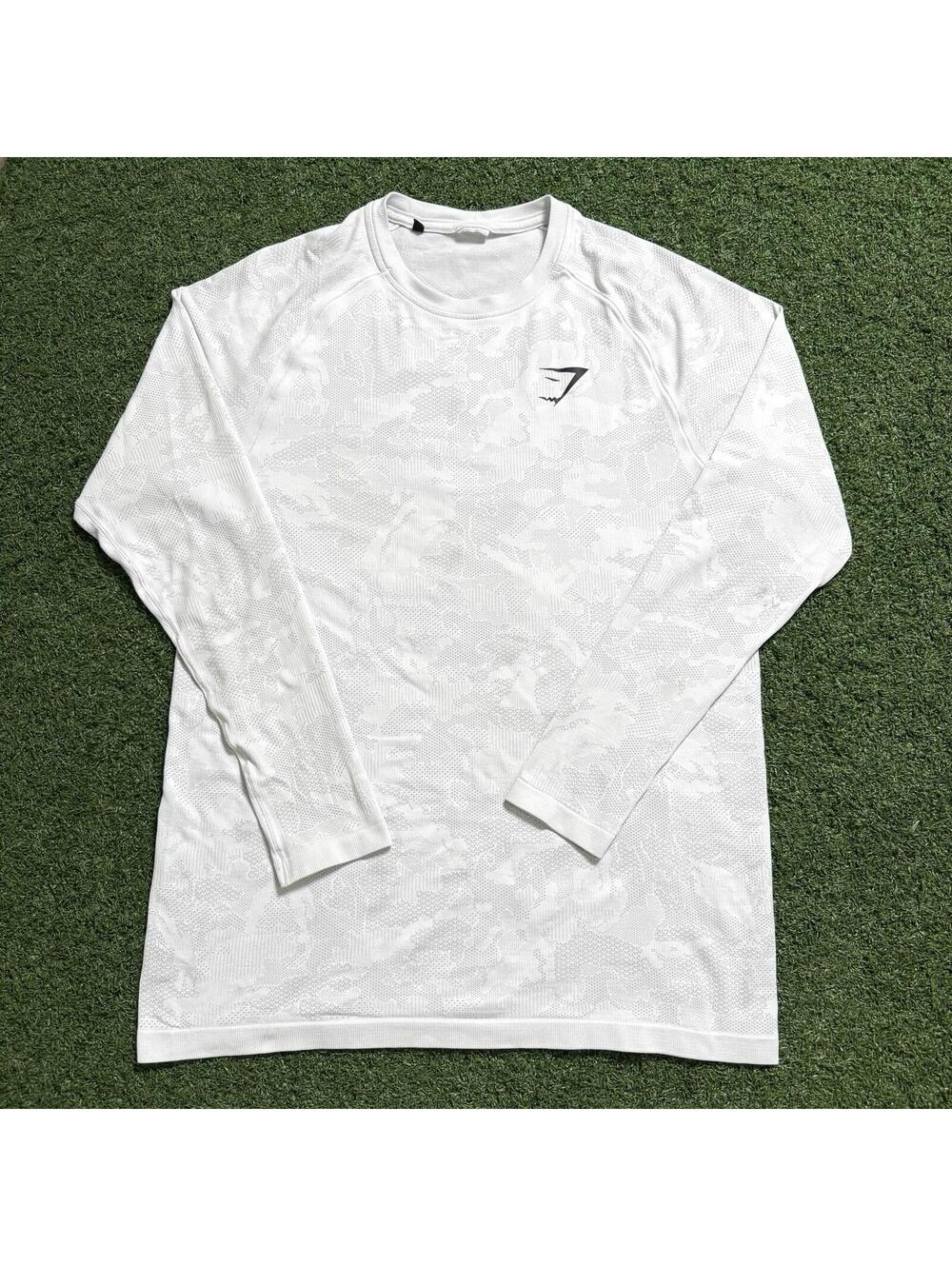 Gymshark Seamless Camo Long Sleeve Performance Shirt Mens Large Traning Sporty